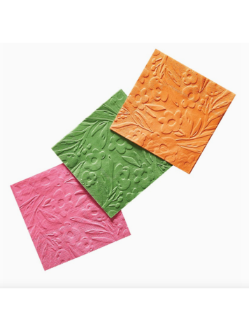 Santa Barbara Design Studio Embossed Cocktail Napkins - Flowers