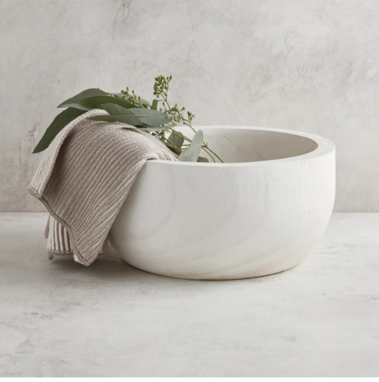Santa Barbara Design Studio Paulownia Serving Bowl - White