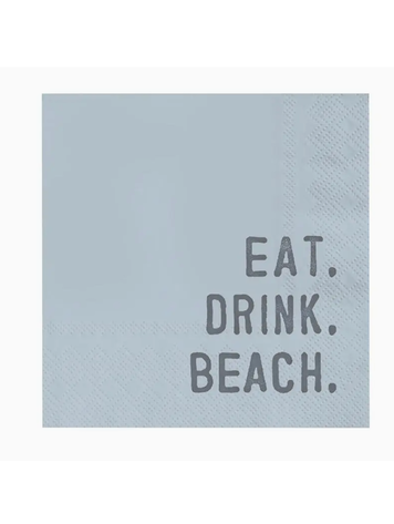 Santa Barbara Design Studio Face To Face Cocktail Napkin - Eat. Drink. Beach.