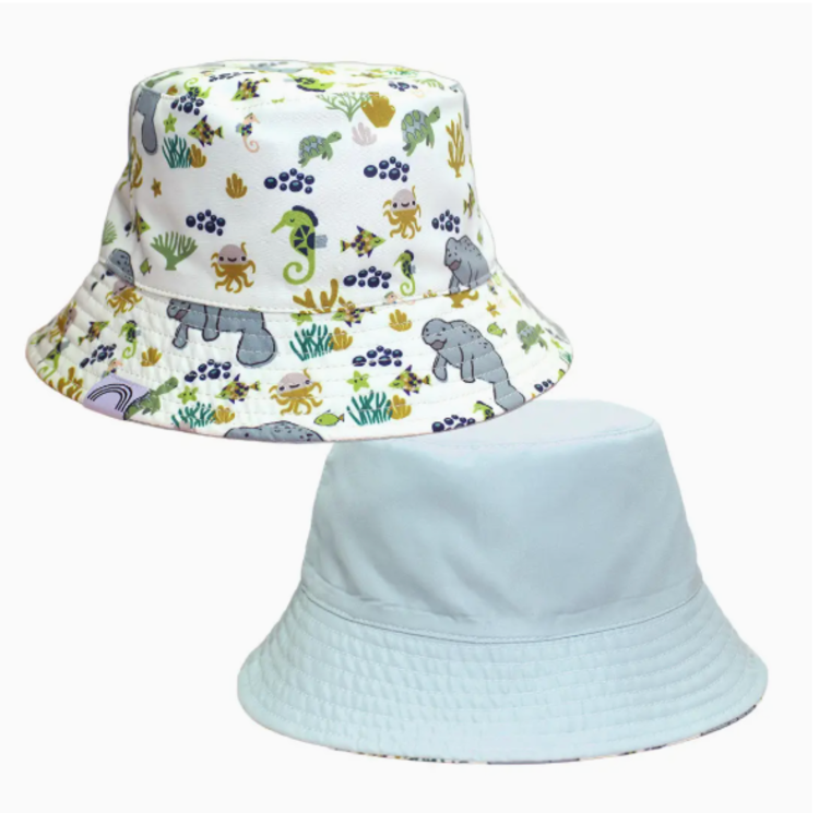 Emerson and Friends Manatee Kids Bucket Hat Reversible Style