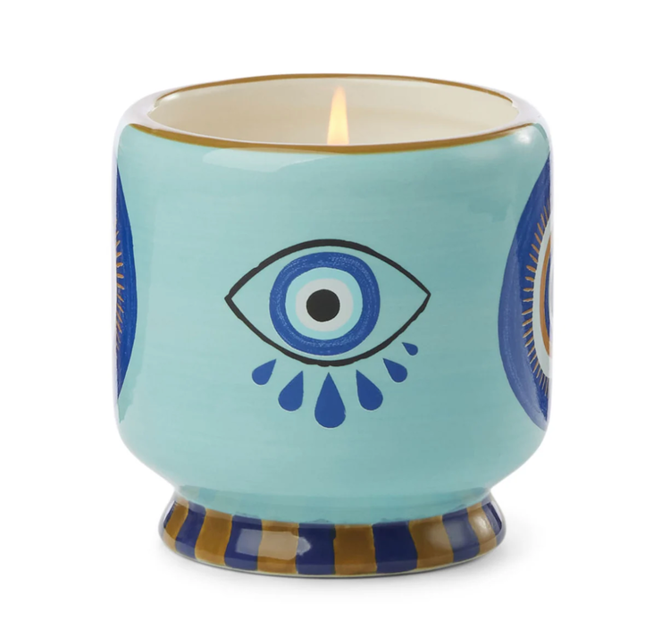 Paddywax A DOPO 8 OZ "EYE" CERAMIC CANDLE - INCENSE & SMOKE