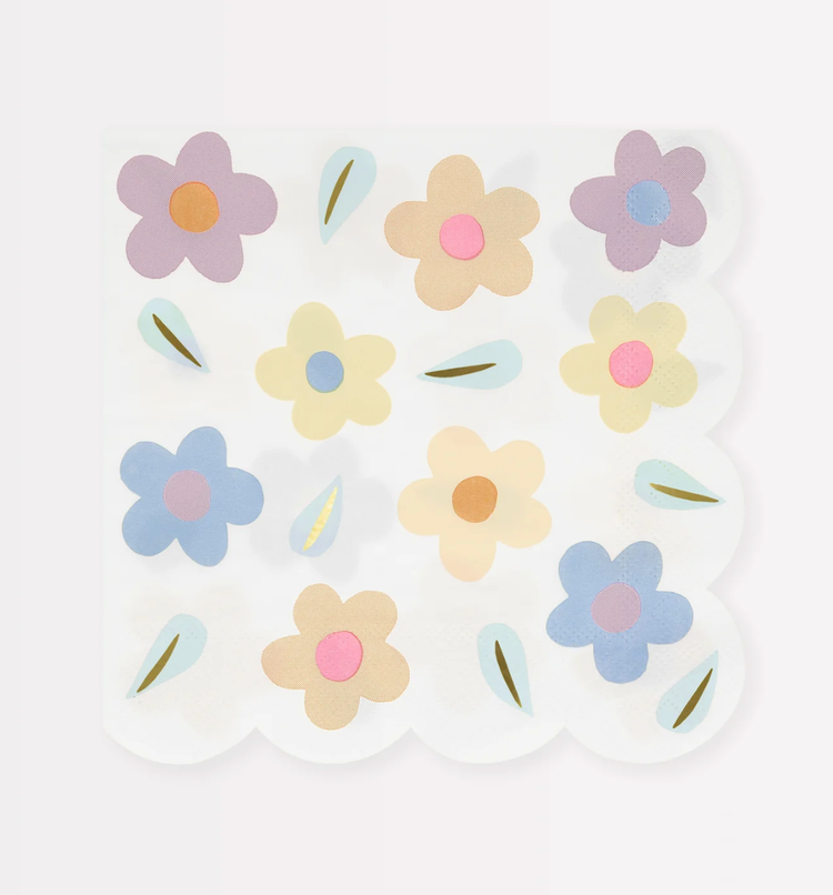 Meri Meri Happy Flowers Large  Napkins