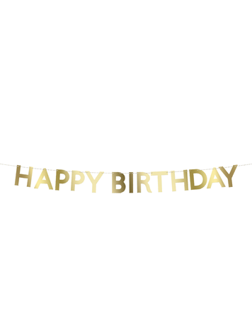 Meri Meri Happy Birthday Garland, Gold