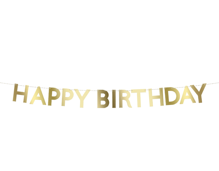 Meri Meri Happy Birthday Garland, Gold