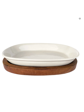 Creative Co-Op 1 Quart Stoneware Serving Dish/Casserole Baker