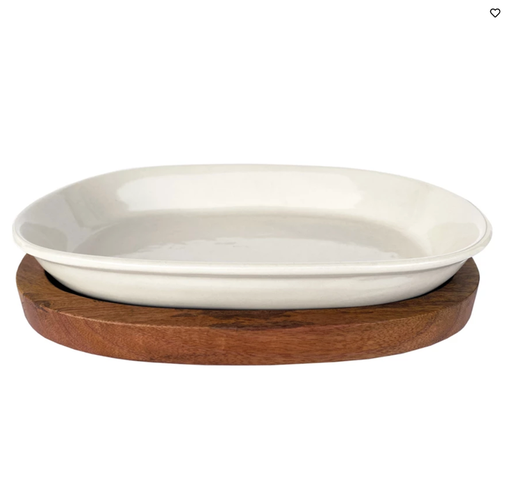 Creative Co-Op 1 Quart Stoneware Serving Dish/Casserole Baker