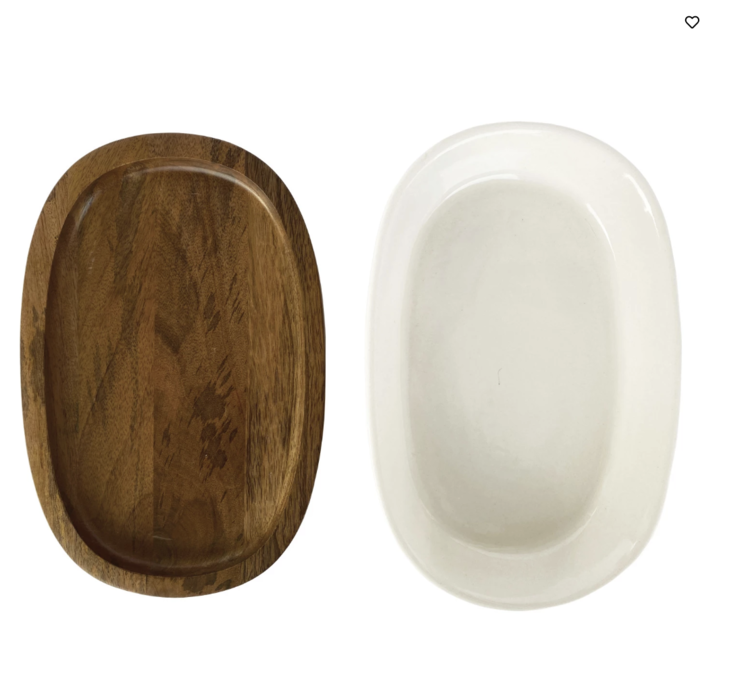 Creative Co-Op 1 Quart Stoneware Serving Dish/Casserole Baker