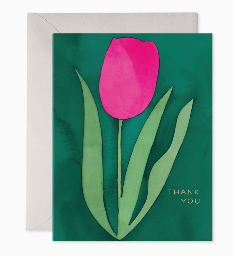 E. Frances Paper Studio Pink Tulip Thank You