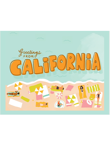 Sweet Paper Custom Greeting From California Card