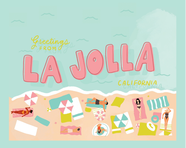Sweet Paper Custom Greeting From La Jolla Card