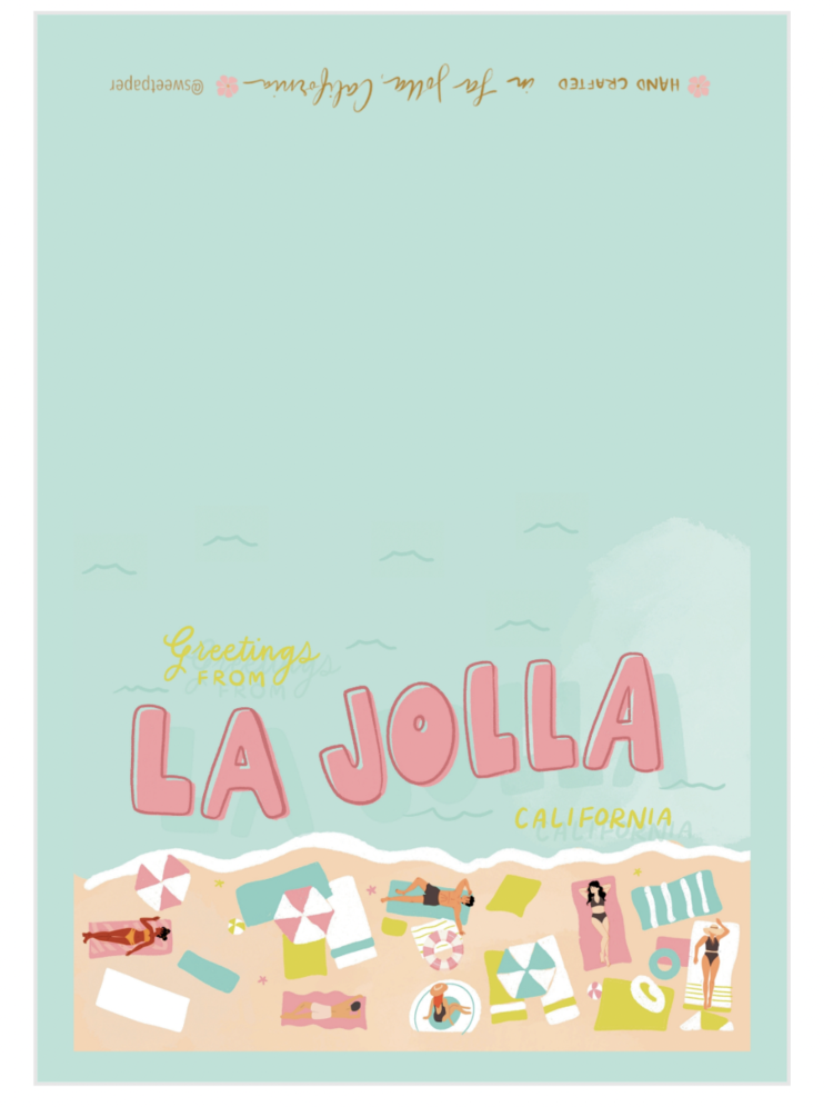Sweet Paper Custom Greeting From La Jolla Card