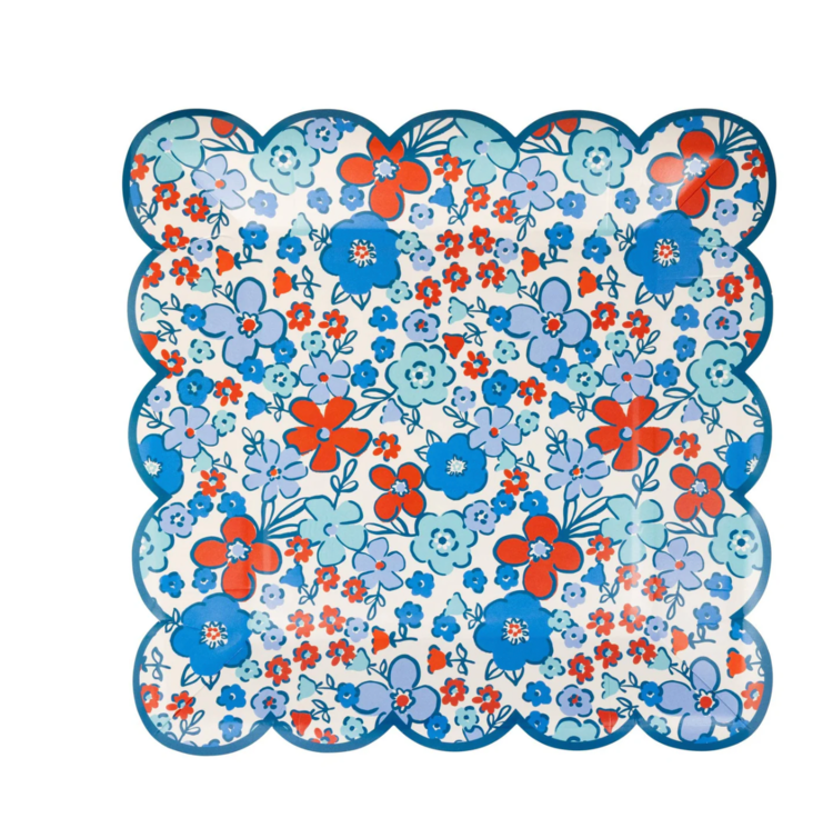 My Mind's Eye Floral Americana 9" Plate