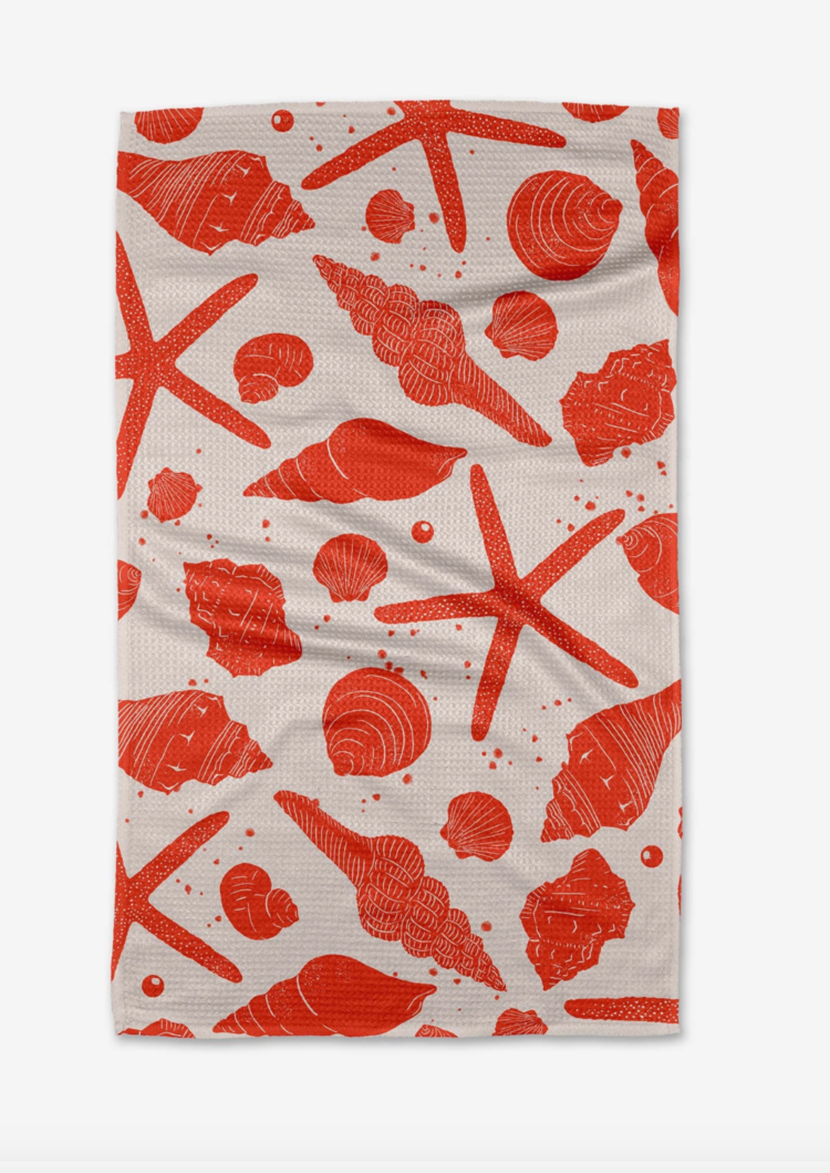 Geometry Tidepool Treasures Tea Towel