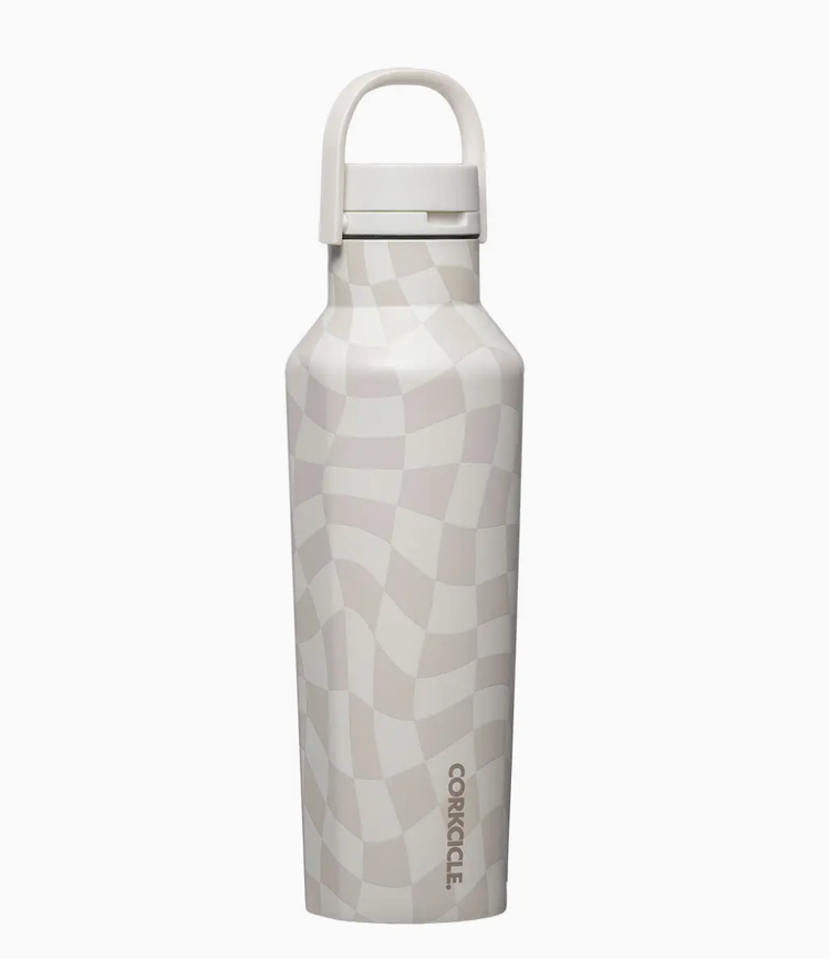 Corkcicle 20oz Wavy Checkerboard - Neutrals