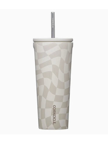 Corkcicle 24oz Wavy Checkerboard - Neutrals