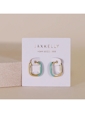JaxKelly Color Dipped Rectangle Hoop