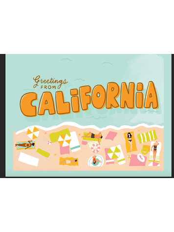 Sweet Paper Custom From California Beach Postcard