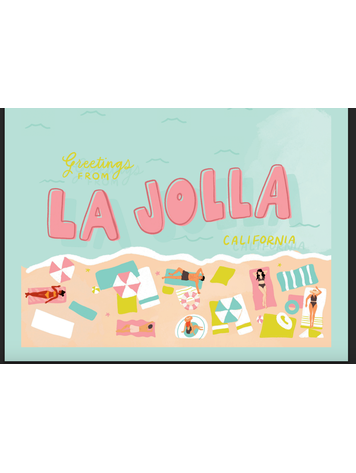 Sweet Paper Custom From La Jolla Beach Postcard