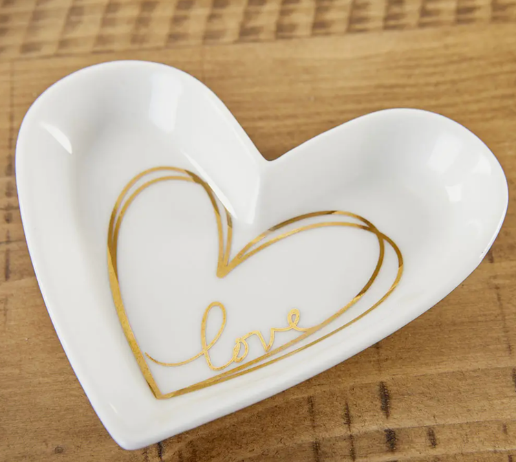 Kate Aspen Heart Shaped Trinket Dish - Medium