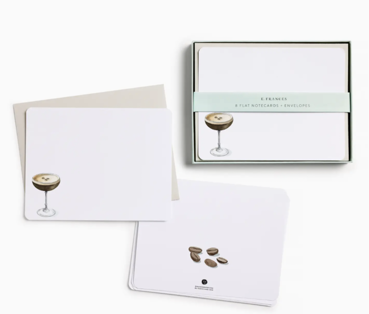E. Frances Paper Studio Espresso Martini Flat Note Set