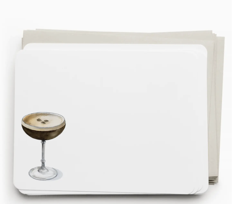 E. Frances Paper Studio Espresso Martini Flat Note Set