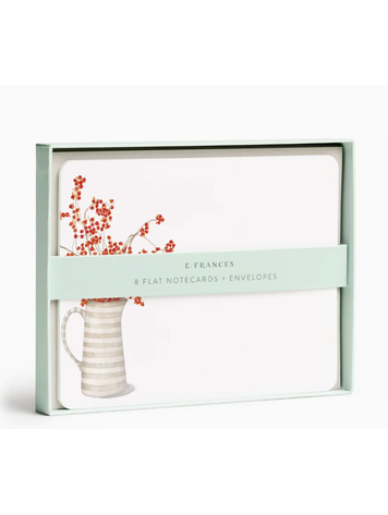 E. Frances Paper Studio Autumn Berry Pitcher Flat Note Set