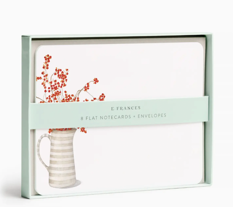 E. Frances Paper Studio Autumn Berry Pitcher Flat Note Set