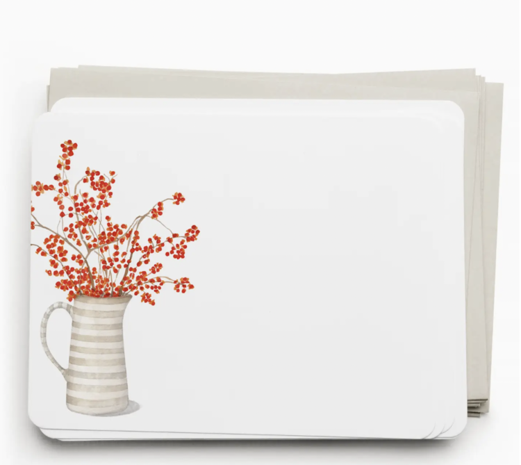 E. Frances Paper Studio Autumn Berry Pitcher Flat Note Set