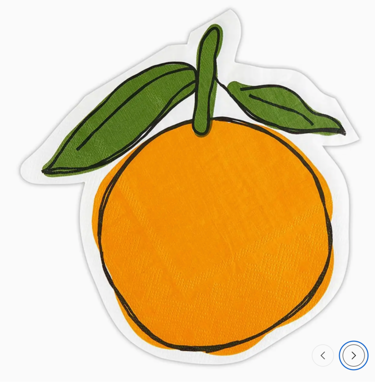 Santa Barbara Design Studio Die-Cut Cocktail Napkin - Orange