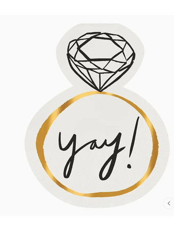 Santa Barbara Design Studio Die-Cut Cocktail Napkin - Yay!