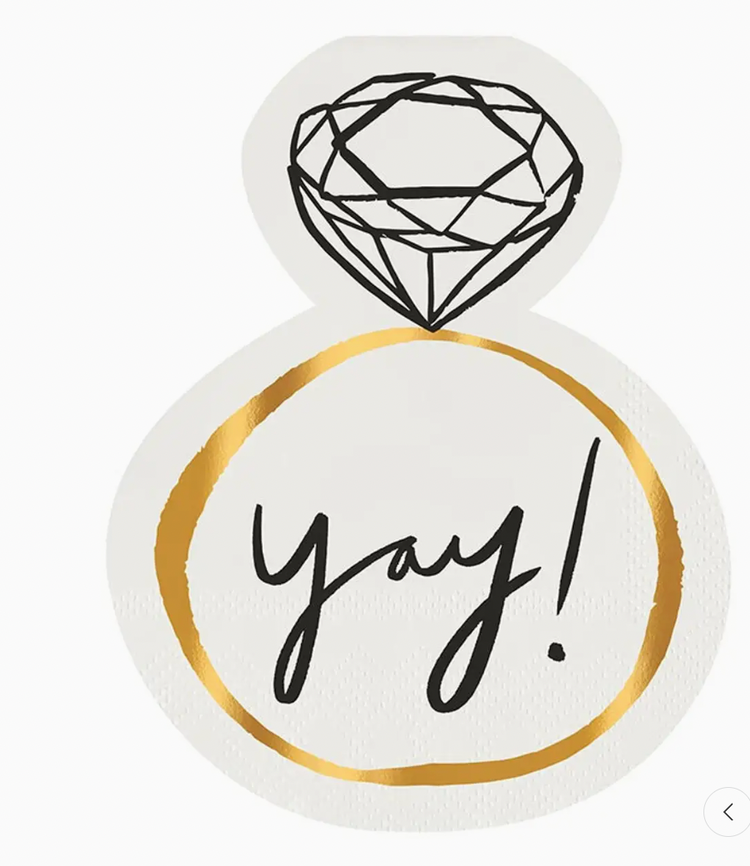 Santa Barbara Design Studio Die-Cut Cocktail Napkin - Yay!