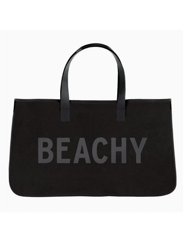 Santa Barbara Design Studio Black Canvas Tote - Beachy