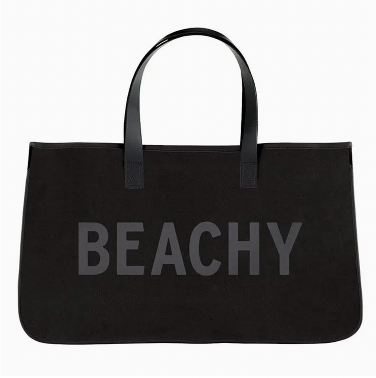 Santa Barbara Design Studio Black Canvas Tote - Beachy