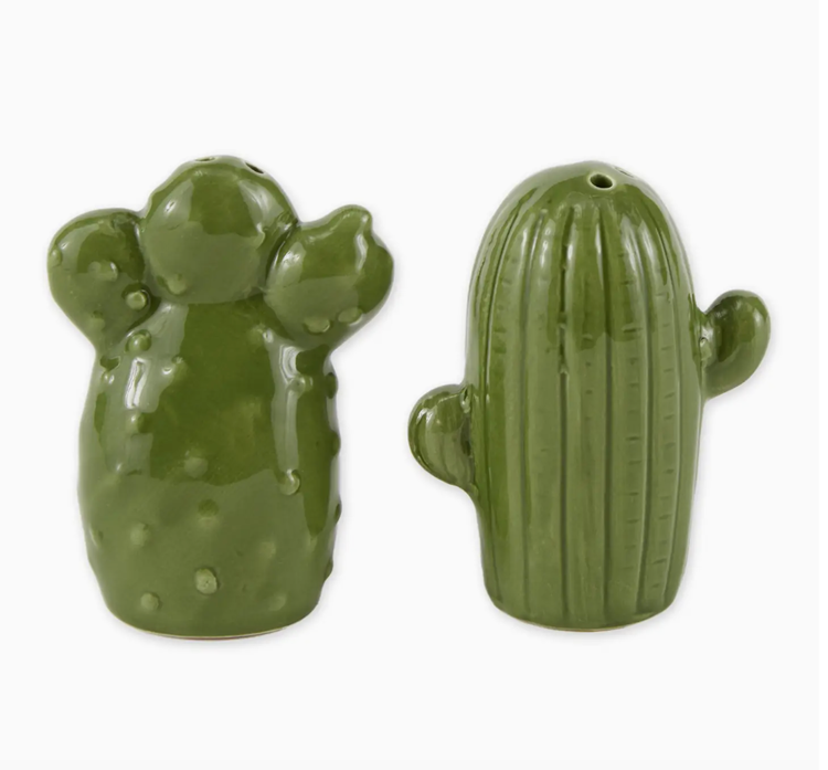 Design Imports Cactus Ceramic Salt & Pepper Shakers