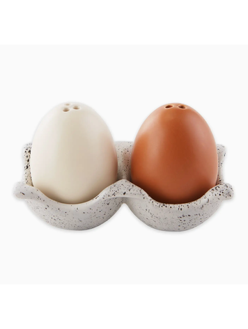 Design Imports Fresh Eggs Ceramic Salt and Pepper Shaker