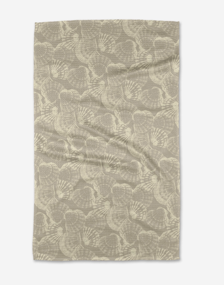 Geometry Shell Whisper Tea Towel