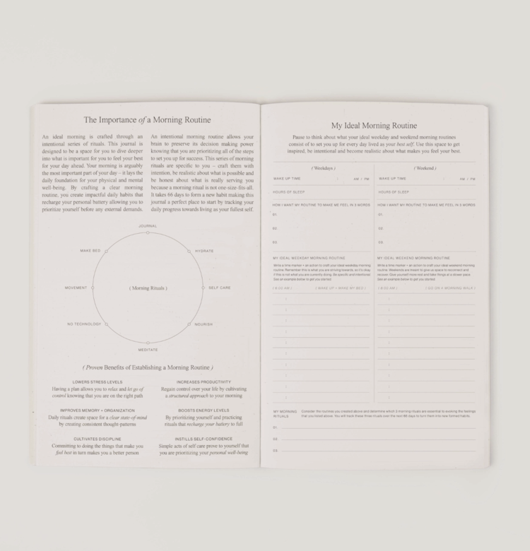 Wilde House Paper Morning Routine Journal
