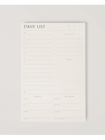 Wilde House Paper Daily List Pad