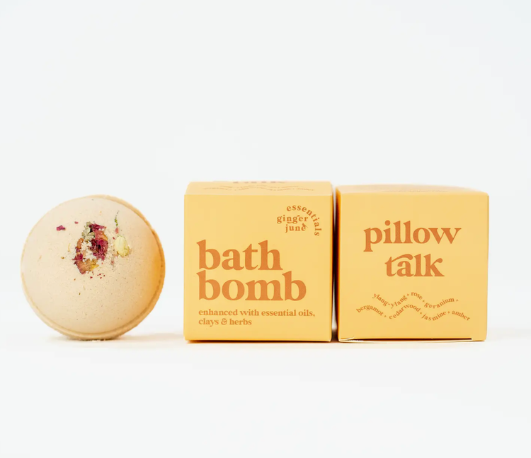 Ginger June Candle Co. Pillow Talk • 100% Botanical Bath Bomb •