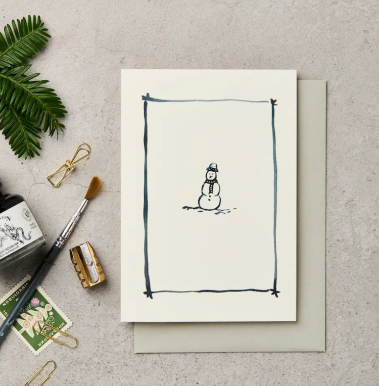 Katie Leamon Framed Snowman