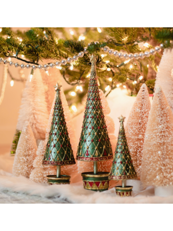 Dekorasyon Gifts Decor Fleur De Lis Tree W/Drum Base 13"