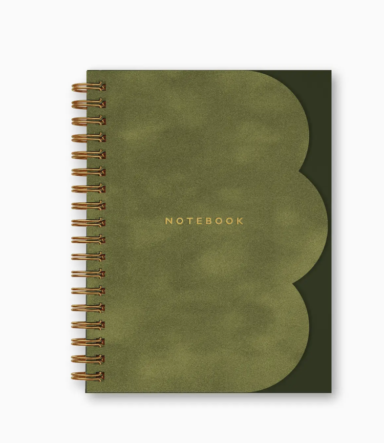 Smitten on Paper Clamshell Notebook in Moss