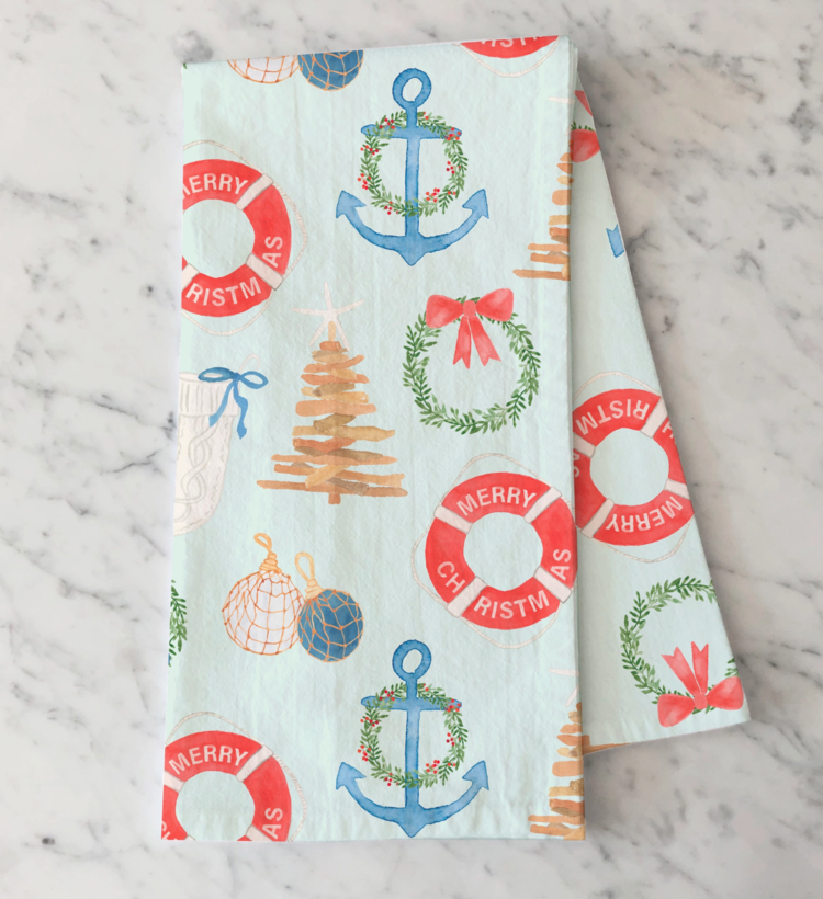 Gert & Co Coastal Christmas Tea Towel