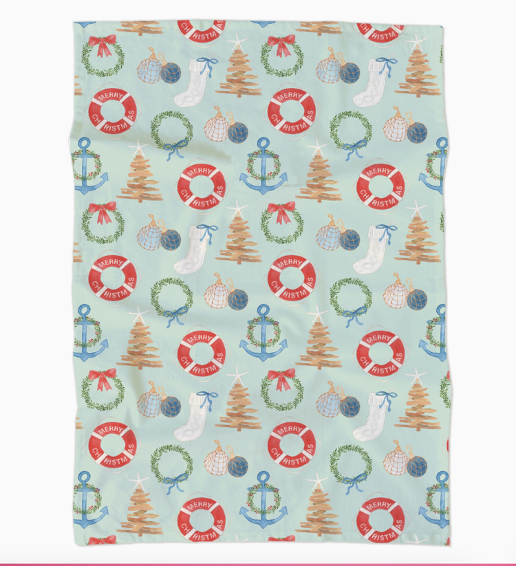 Gert & Co Coastal Christmas Tea Towel