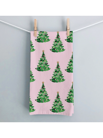 Gert & Co Pink Christmas Tea Towel