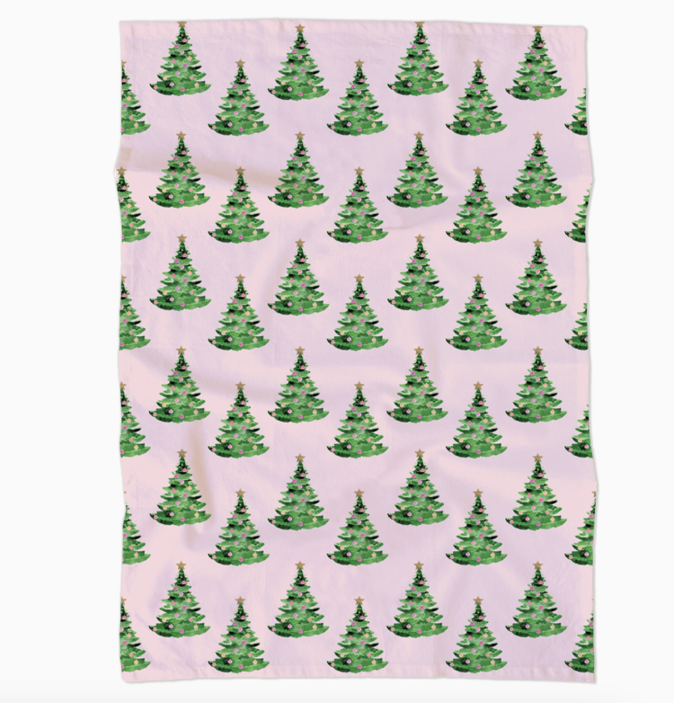 Gert & Co Pink Christmas Tea Towel