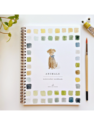 emily lex studio Animals Watercolor Workbook