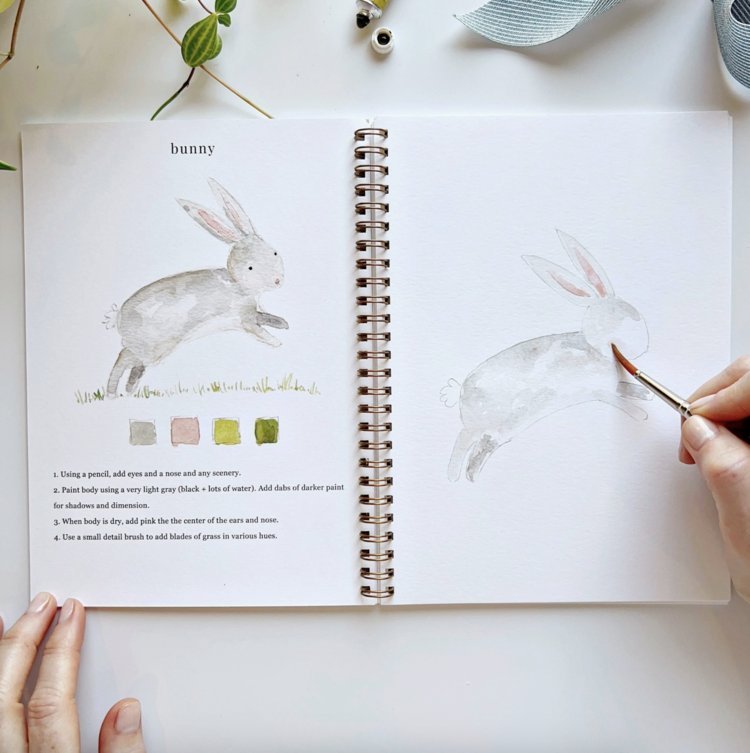 emily lex studio Animals Watercolor Workbook