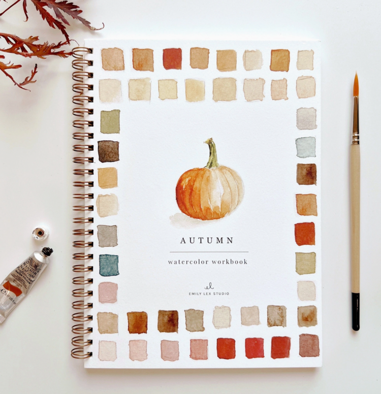 emily lex studio Autumn Watercolor Workbook