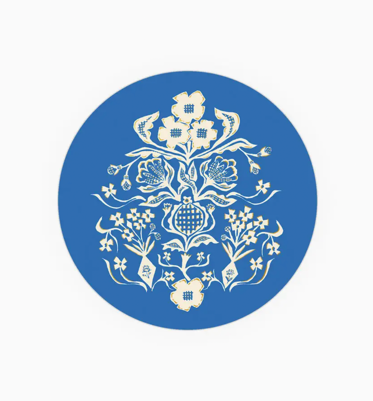 Seedlings Blue Flower Seedlings Coaster